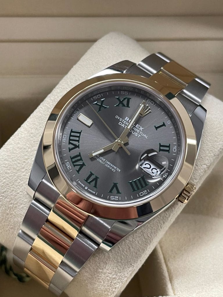 Rolex Datejust 41 Wimbledon Dial Two Tone Smooth Oyster Bracelet 126303