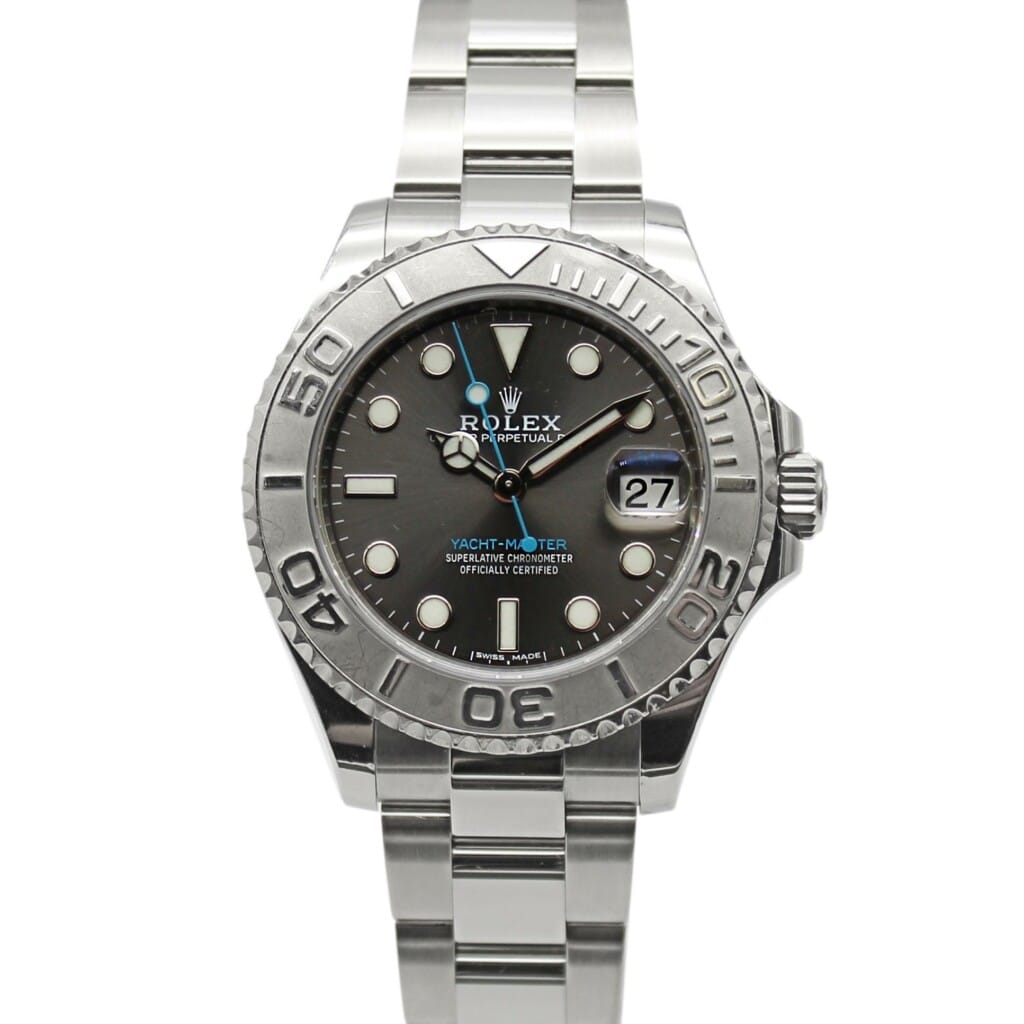 Rolex Yachtmaster 37mm Rhodium Dial Platinum Stainless Steel 268622