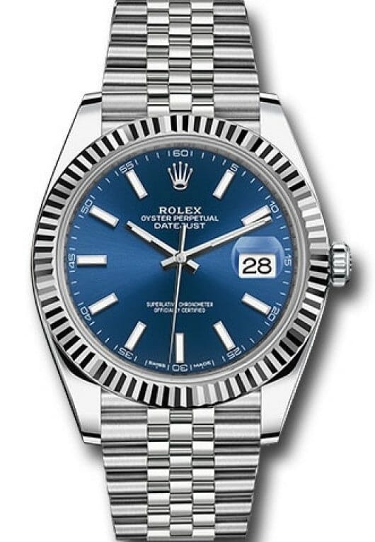 rolex datejust 41mm blue dial