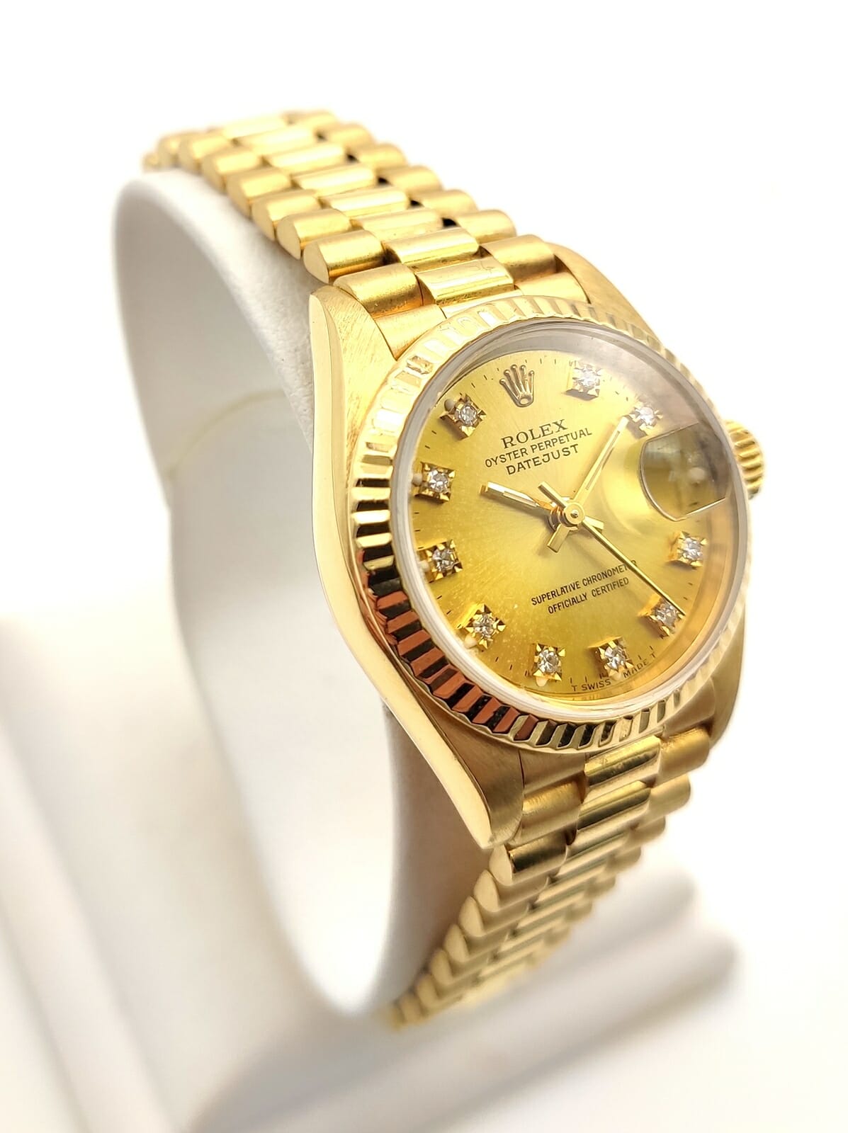 rolex datejust gold diamond