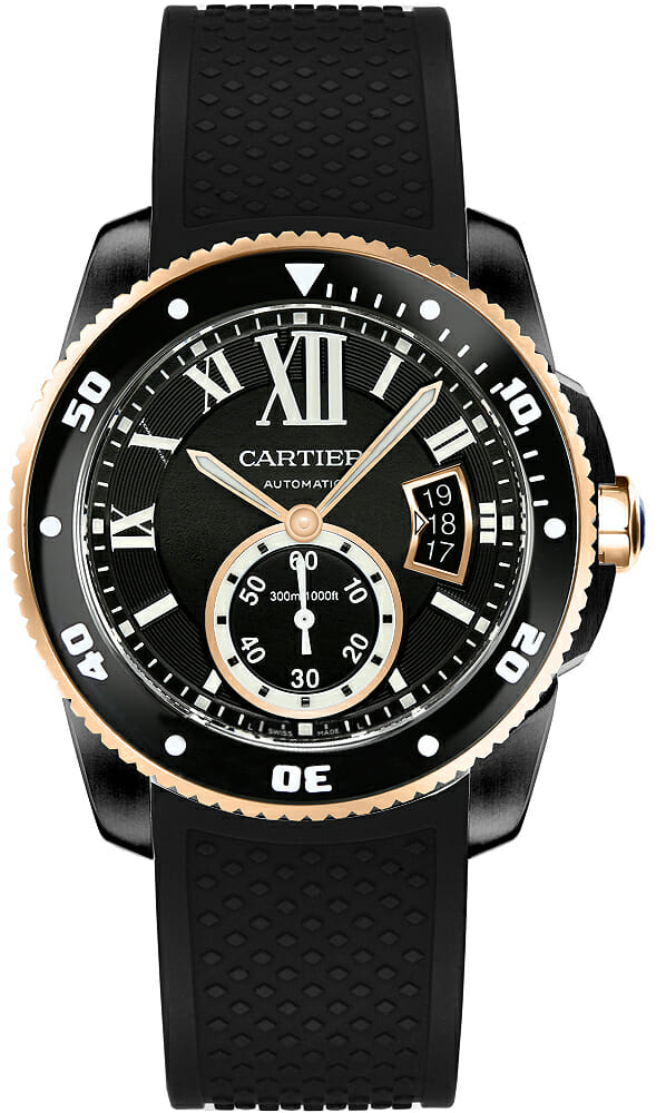 cartier calibre stainless steel