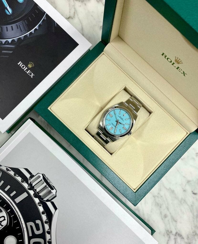 Rolex Oyster Perpetual 'Tiffany' dial boxed