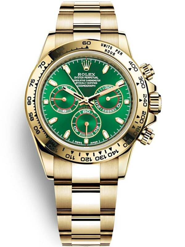 rolex daytona rose gold green dial