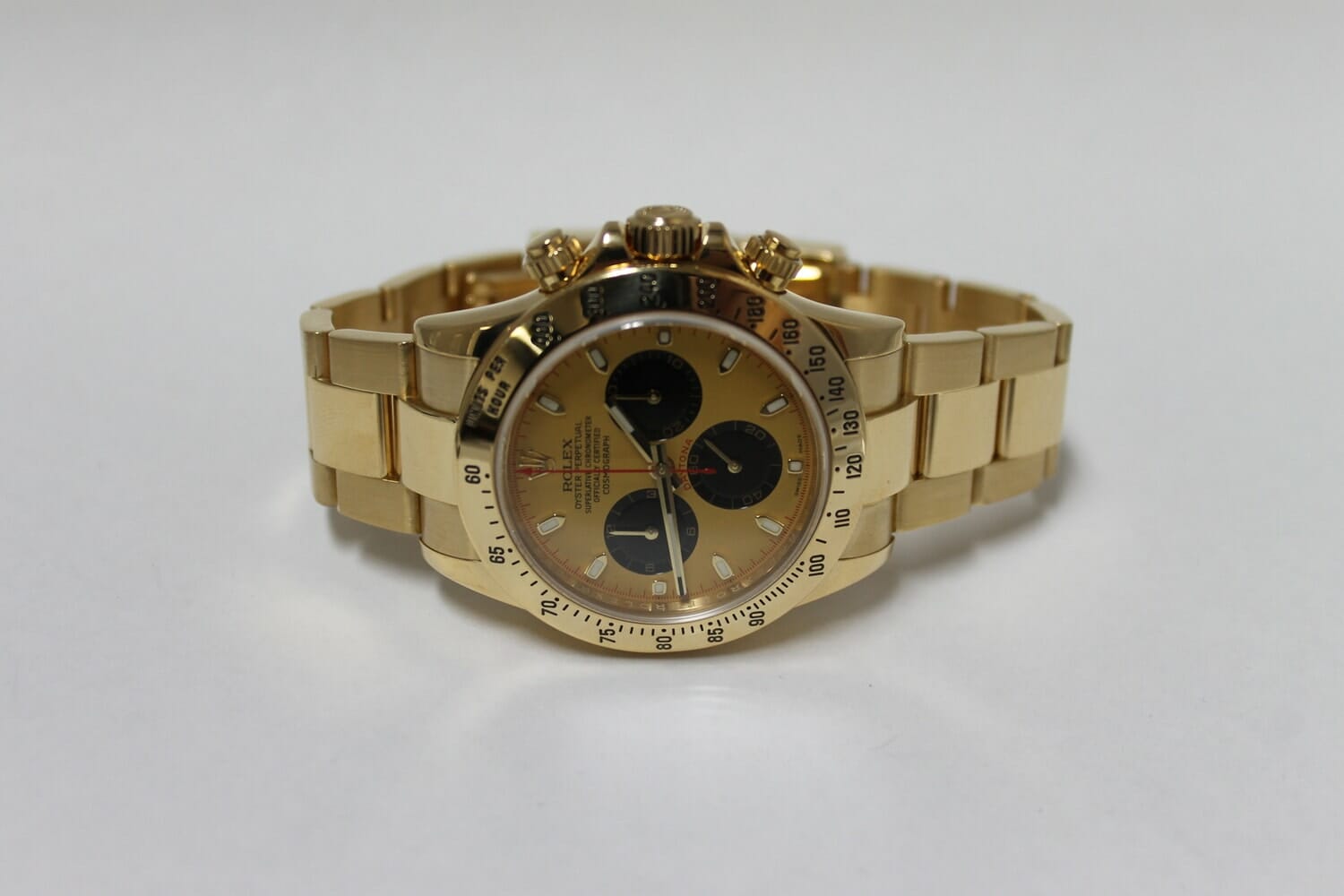 Rolex Daytona Paul Newman Oyster Bracelet 18k Yellow Gold 116528