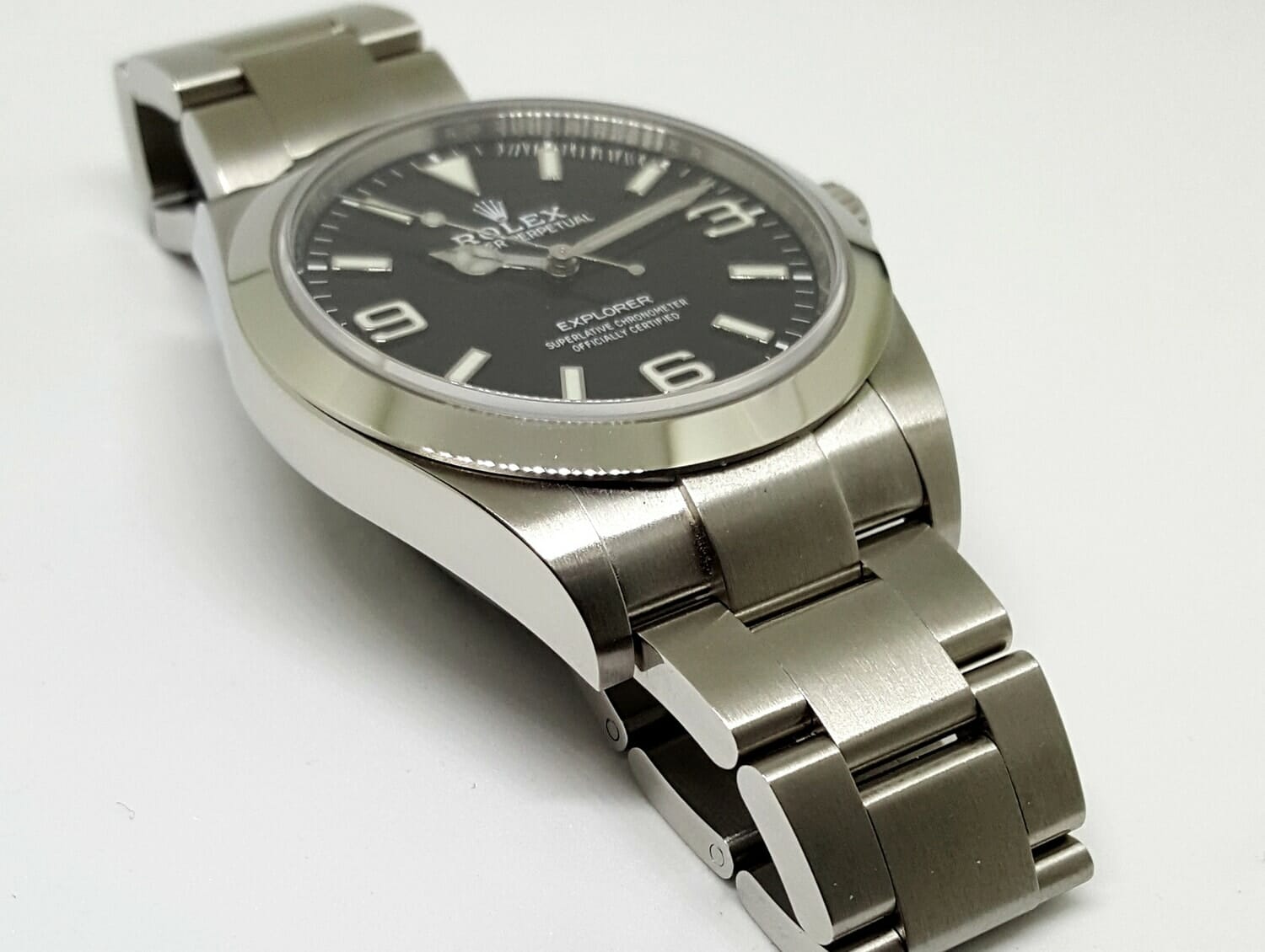 Rolex Explorer Black Dial 39mm Oyster Bracelet 214270 - Image 8