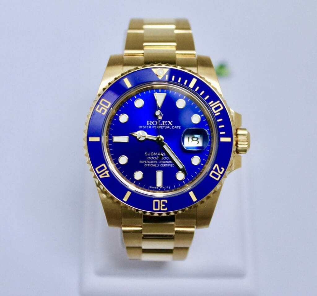 Rolex Submariner 18ct Solid Gold Blue Dial 116618LB