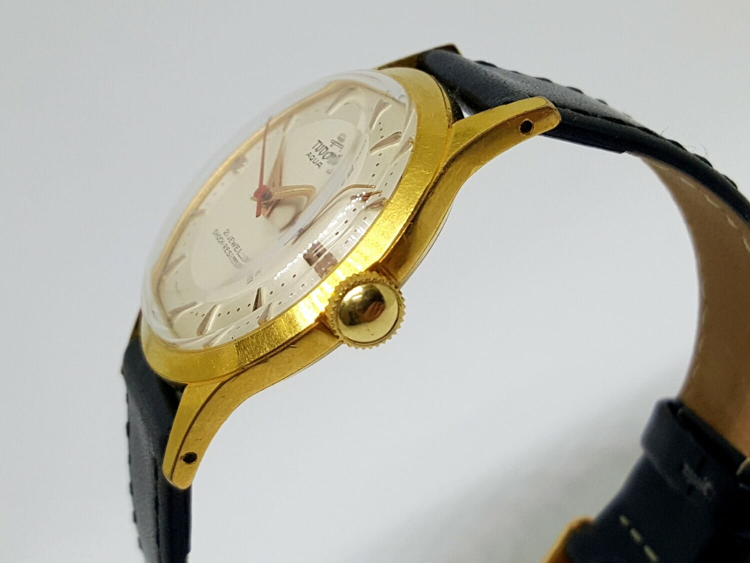 Tudor Aqua Yellow Gold Plated 33mm Vintage Watch