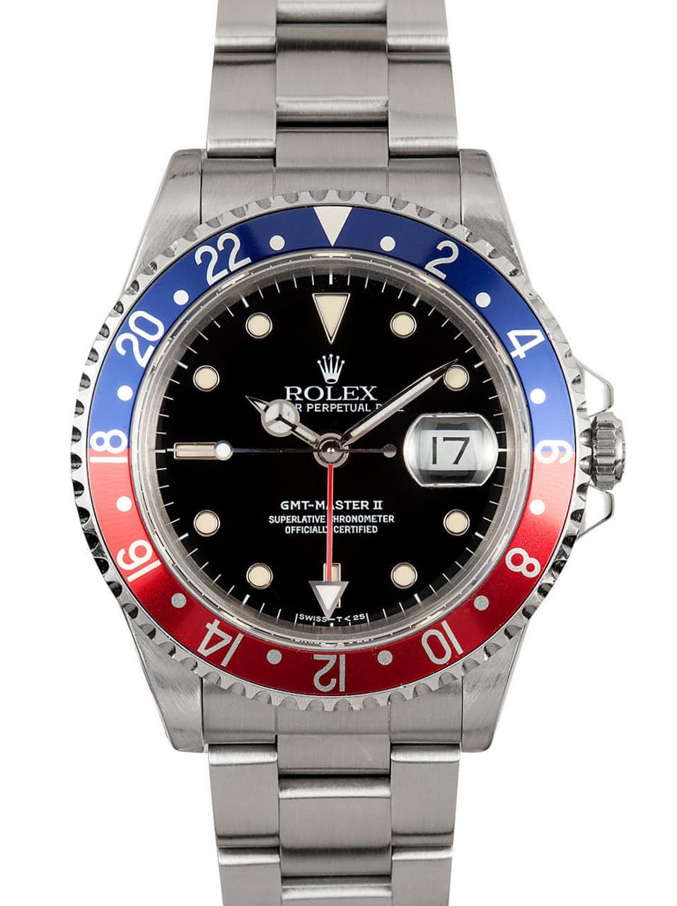 Formen blok alliance Rolex GMT Master II Pepsi Dial Stainless Steel 16710 Blue and Red Bezel