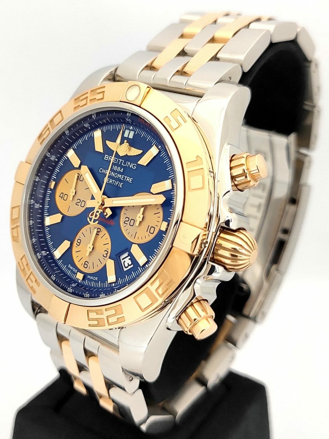 Breitling CB0110121C1C1 Chronomat Two Tone 44mm Blue Dial