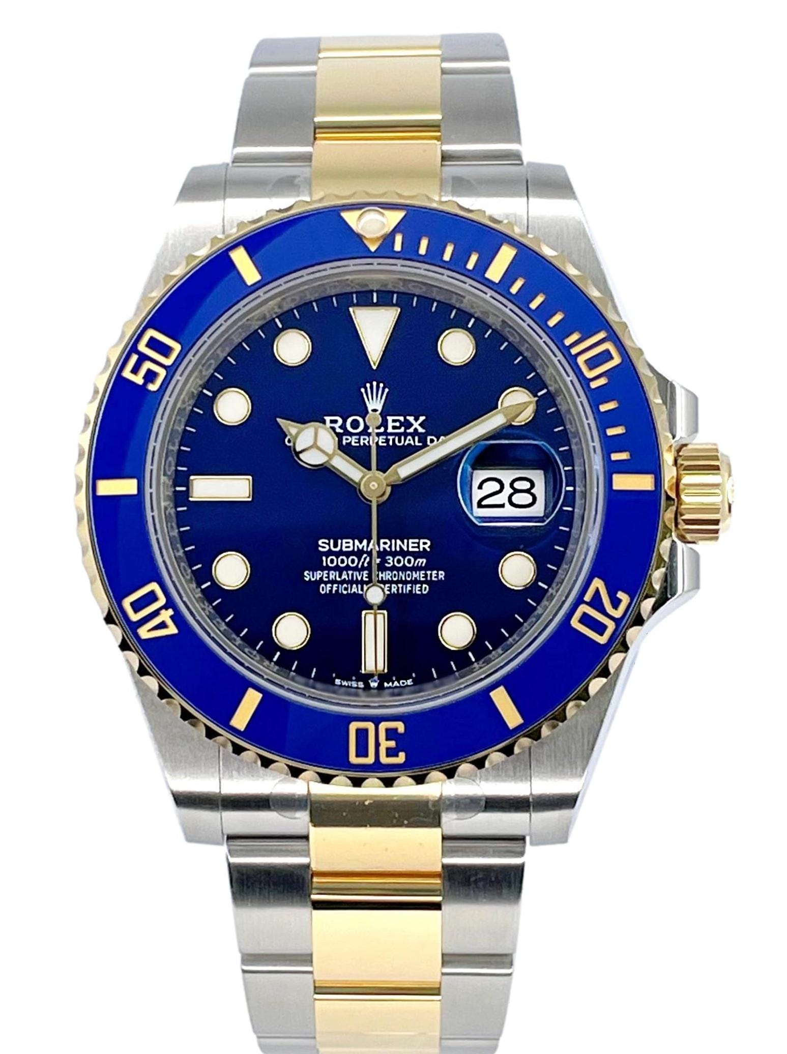 Rolex - Submariner Date 126613LB Two Tone Blue Dial Oyster Bracelet ...