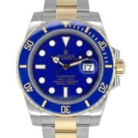 Rolex Submariner 116613LB Date 40mm Two Tone Yellow Gold Flat Blue Dial