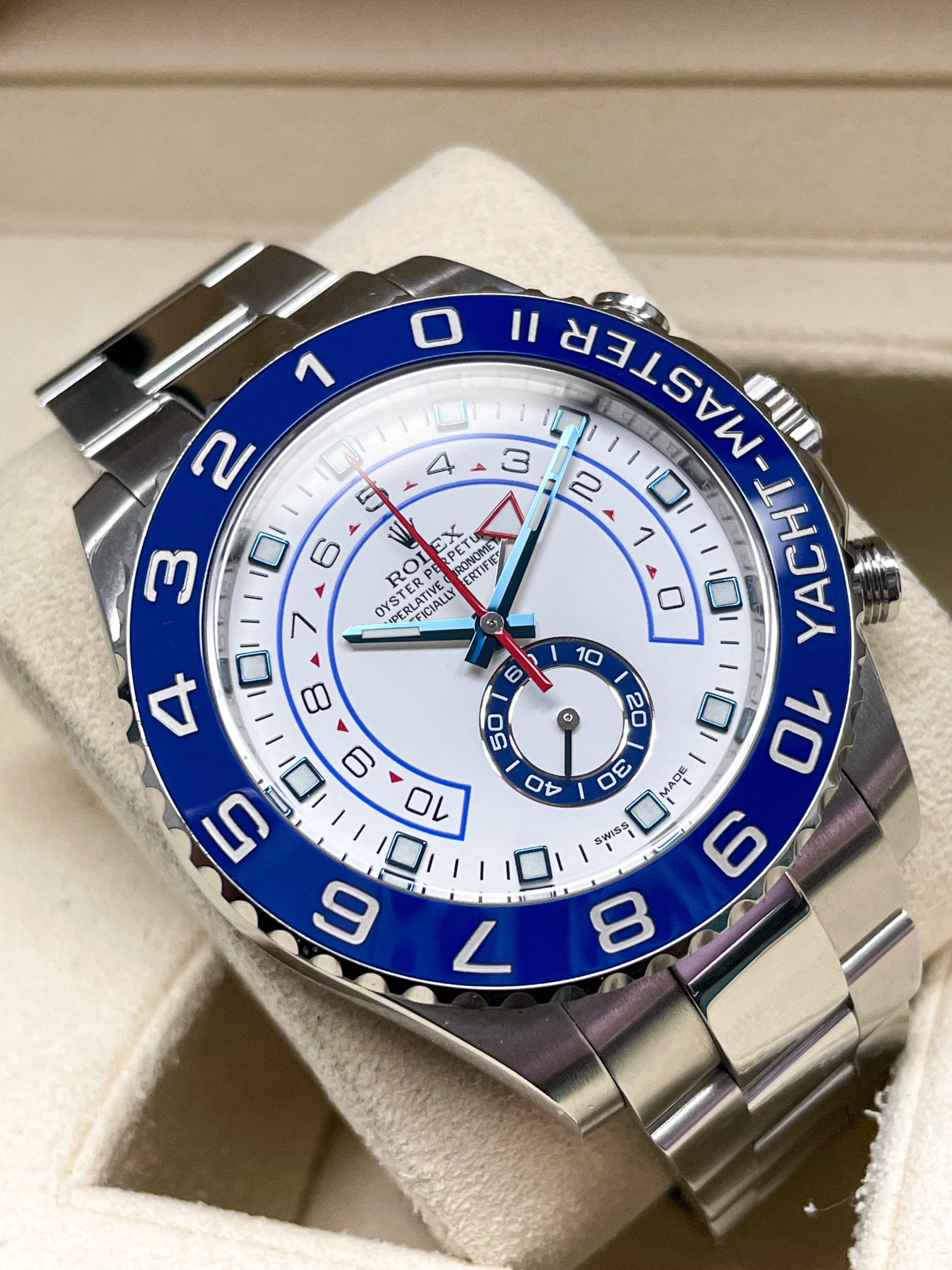 Rolex Yacht-Master II 116680 White Dial Stainless Steel 44mm - Luxury ...