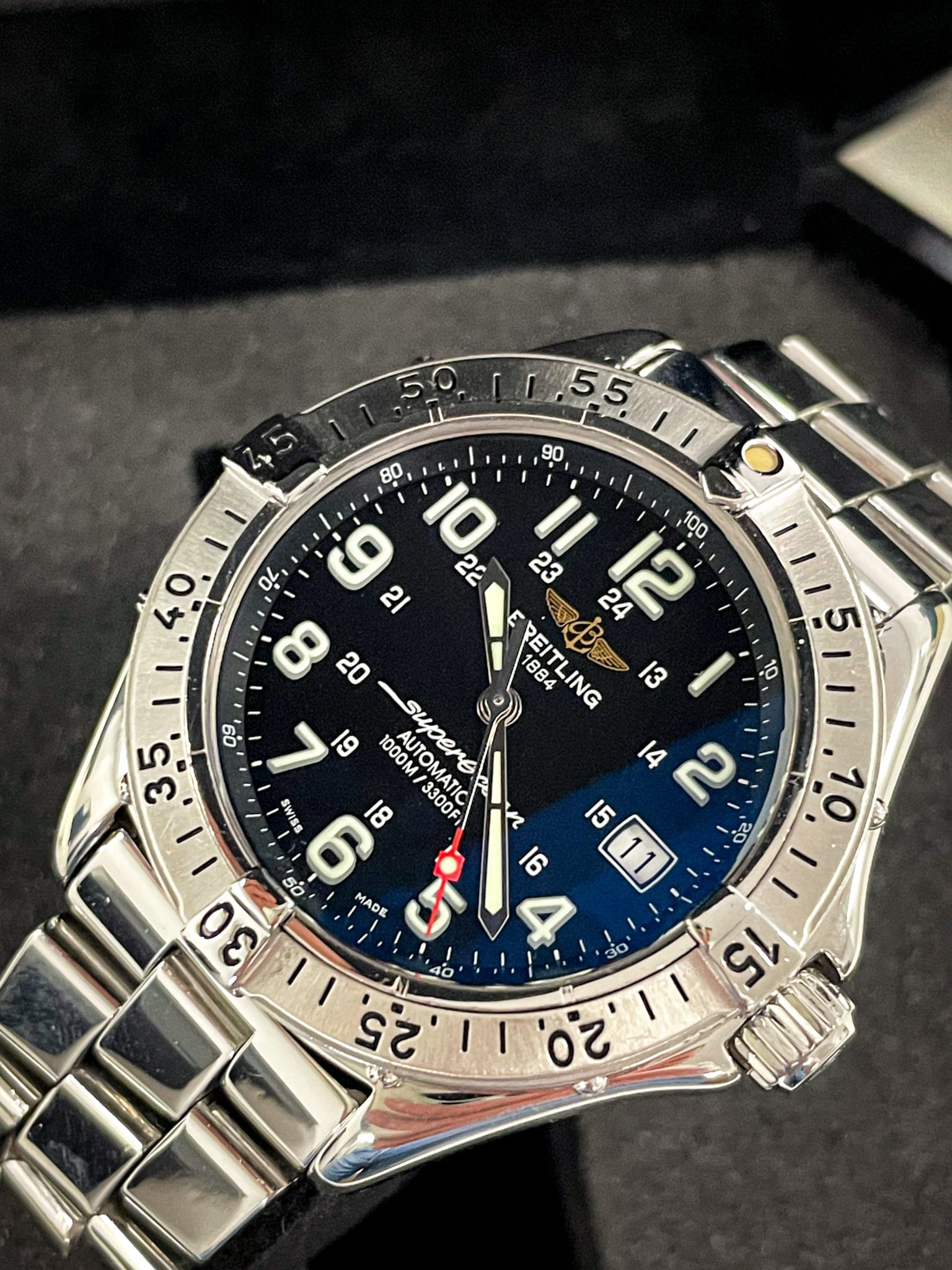 Breitling - Colt Superocean A17040 Black Dial Stainless Steel 100M 41mm ...