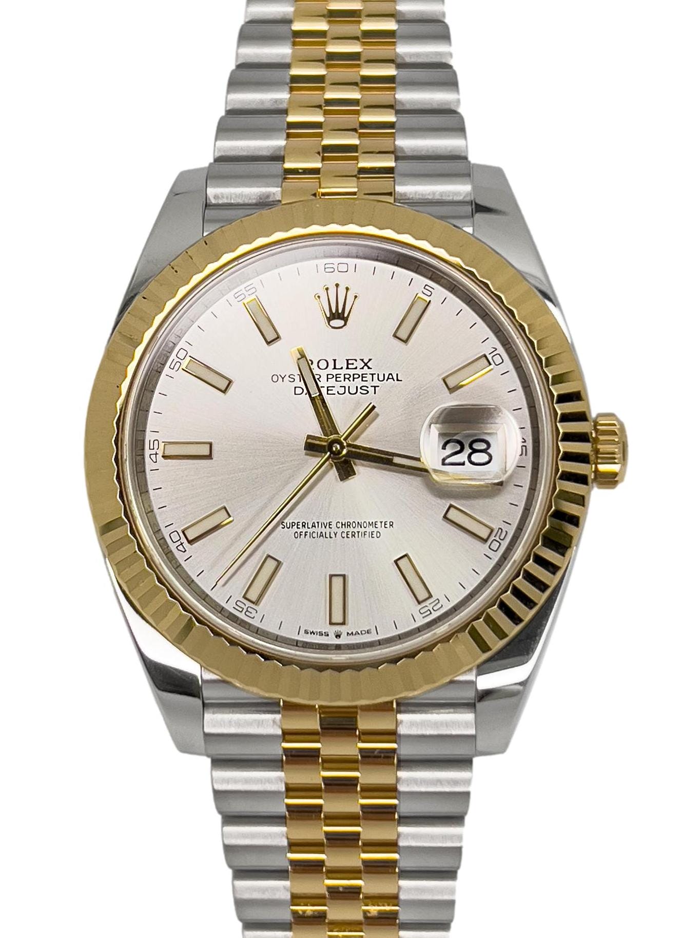 datejust silver and gold