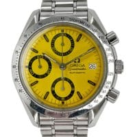 Omega Speedmaster Chronograph 35111200 Yellow Dial Stainless Steel 39mm