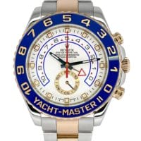 Rolex Yachtmaster II 116681 White Dial Two Tone Everose Gold Oyster Bracelet 44mm