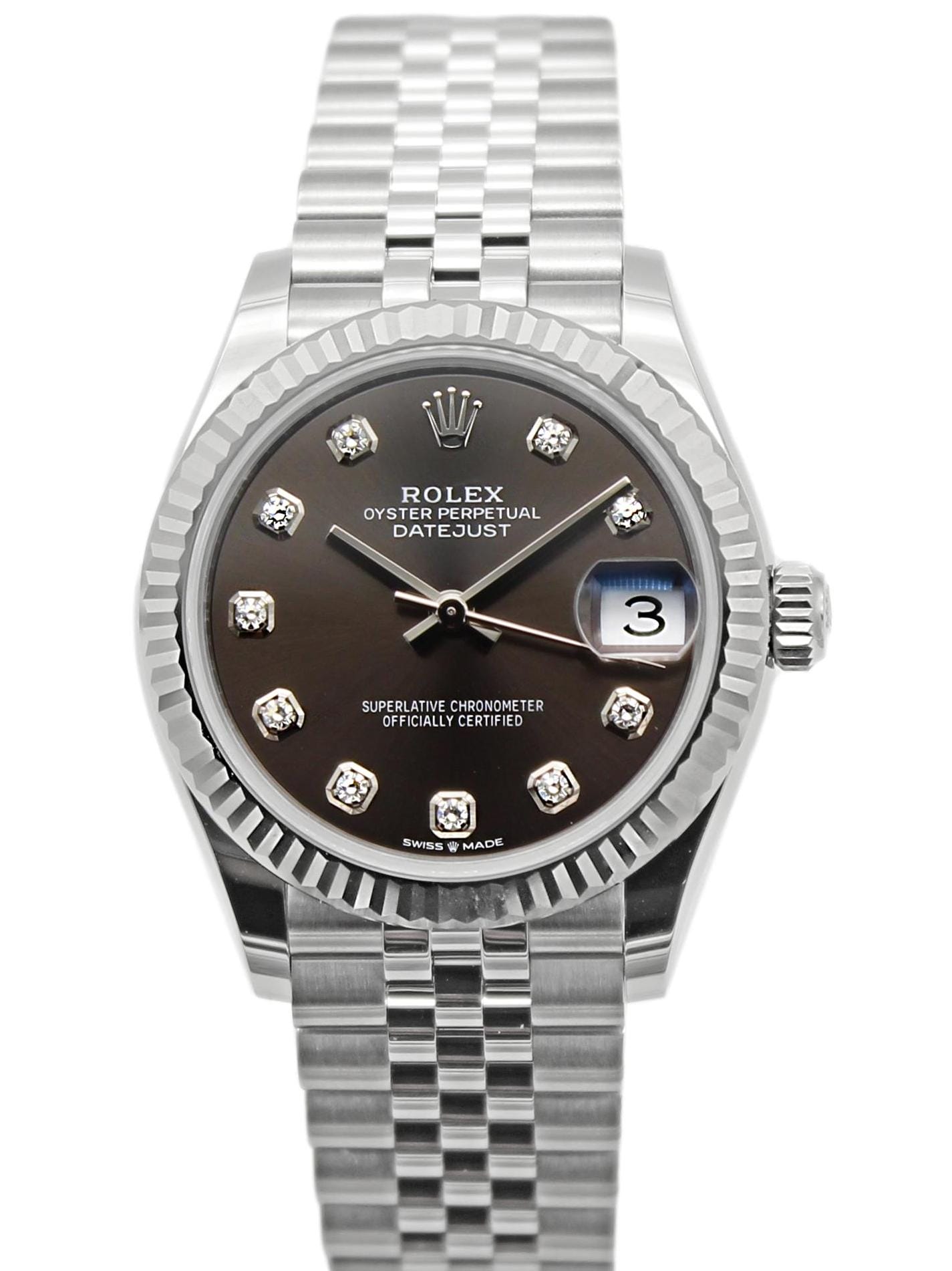 rolex datejust 31 with diamonds