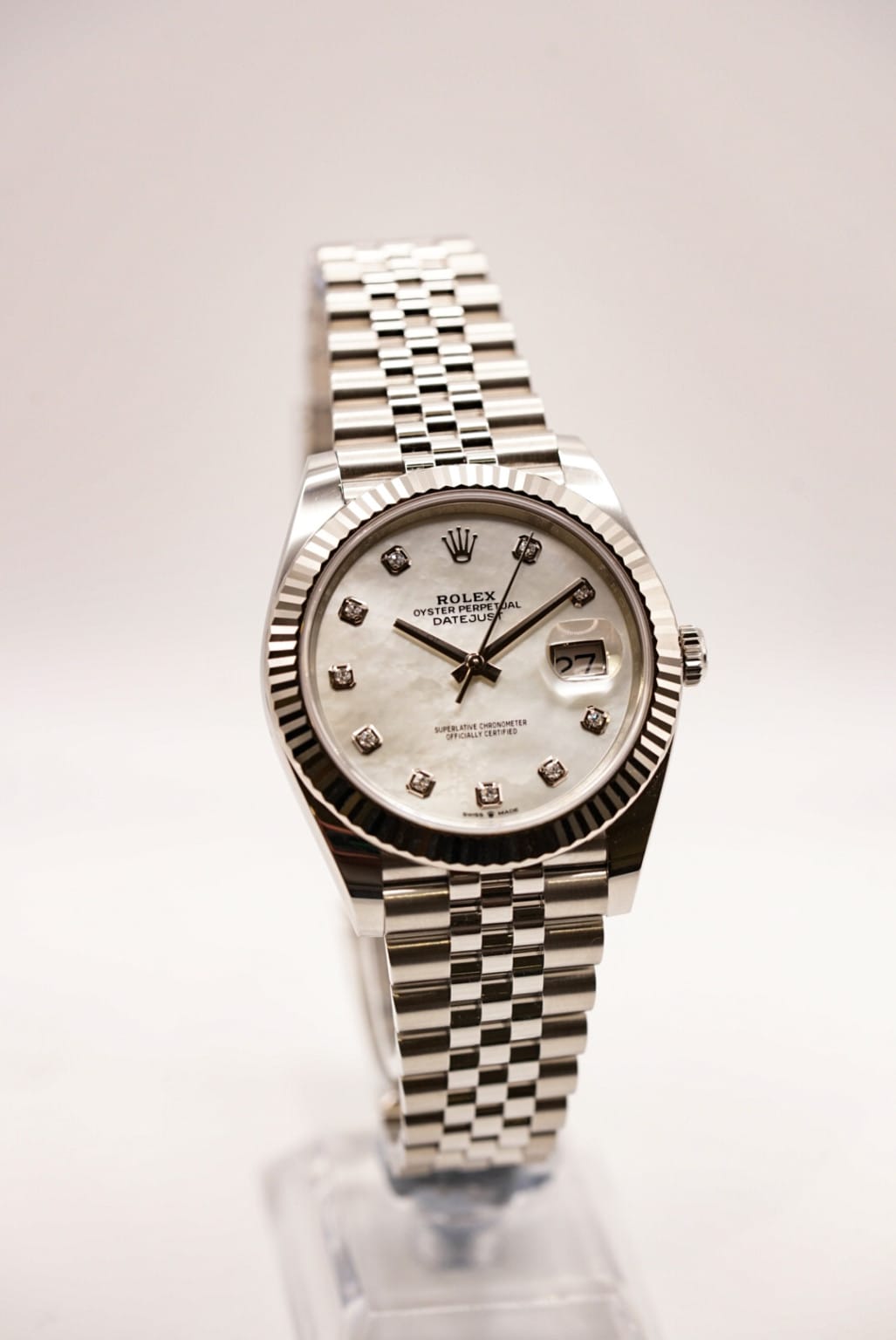 Rolex Datejust 41 126334 Mother of Pearl Diamond Dial Fluted Bezel ...