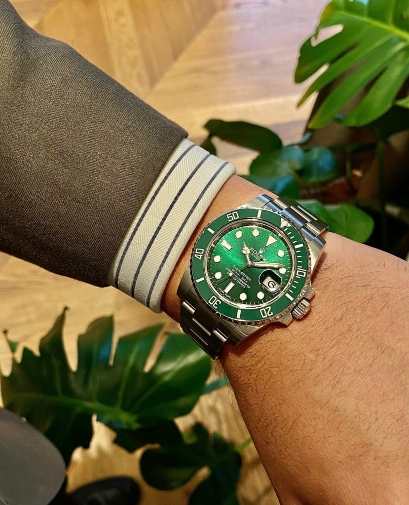 Rolex submariner wrist size hot sale