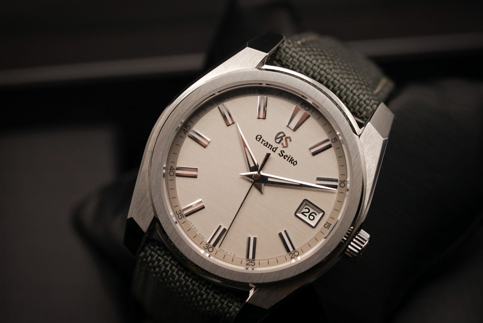 Grand Seiko Quartz SBGV245 Sports Collection Silver Dial Khaki Nylon Strap  40mm - Luxury Watches | Buy Genuine Brands Rolex Omega IWC | Zaeger