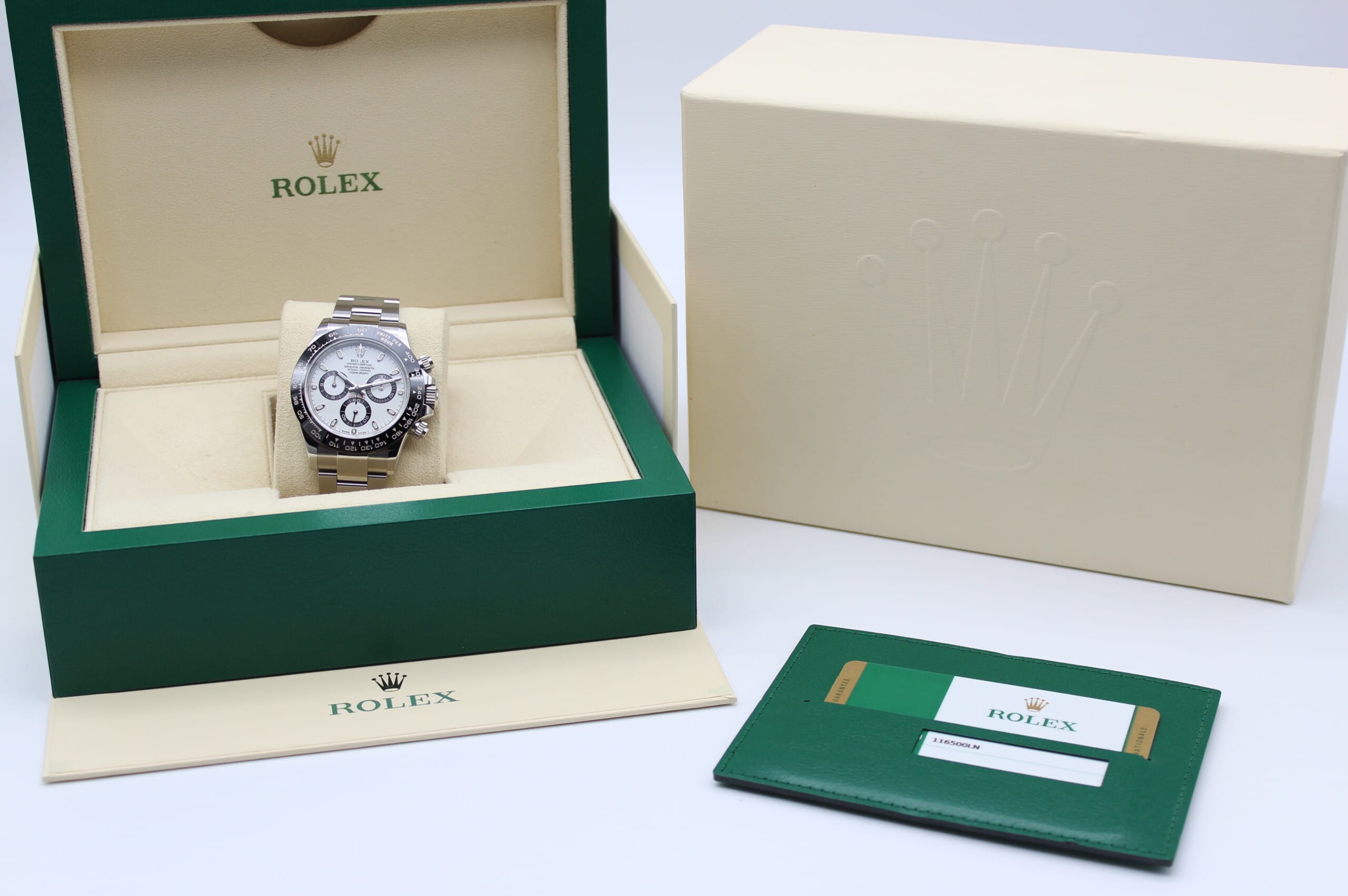 Rolex Daytona White Dial Ceramic Bezel Stainless Steel 40mm 116500LN -  Luxury Watches | Buy Genuine Brands Rolex Omega IWC | Zaeger