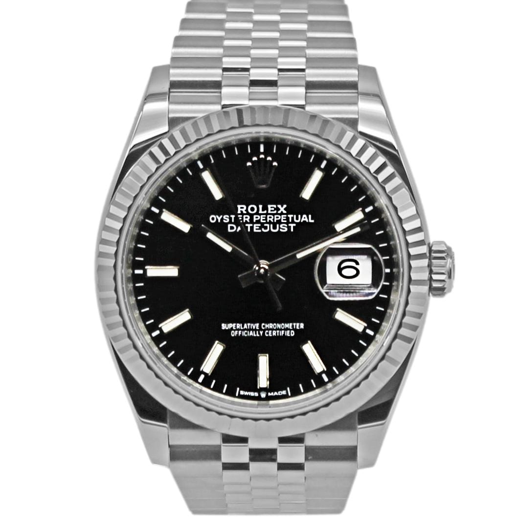 Rolex datejust 36 hot sale black dial