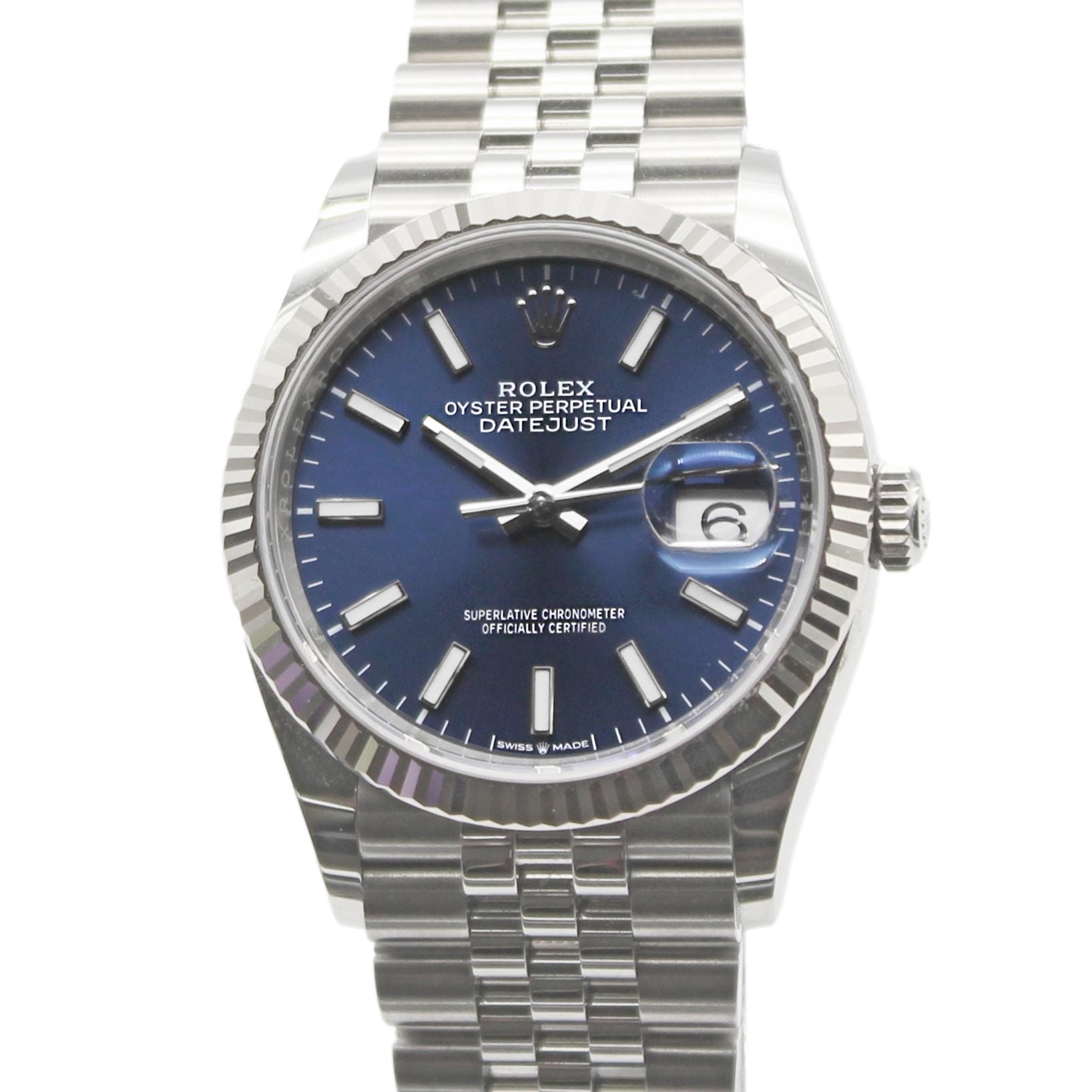 Rolex datejust with sales blue face