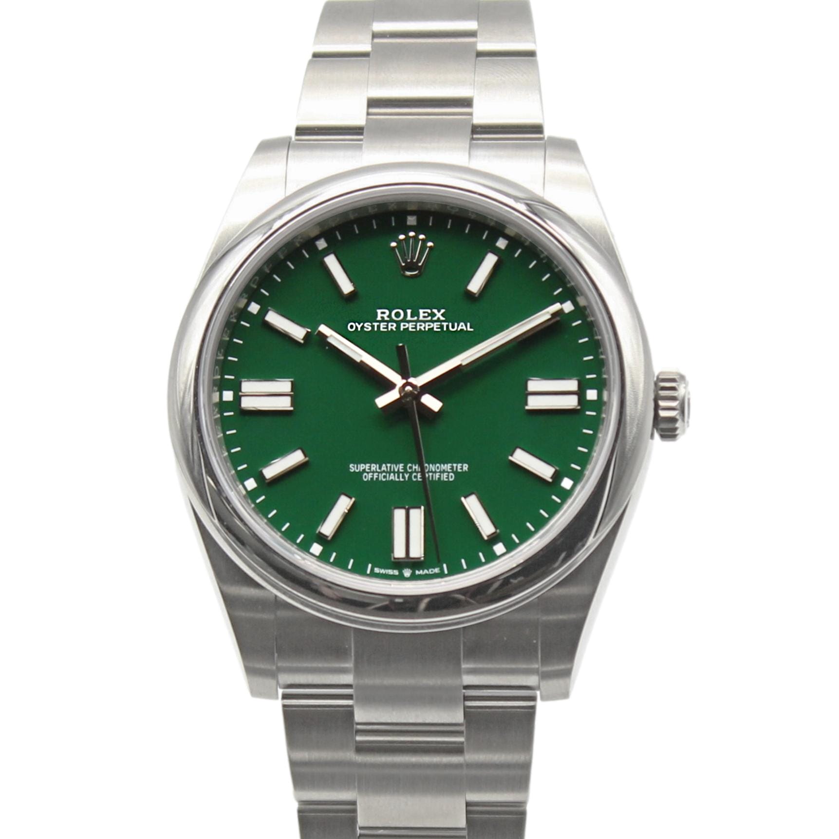 Rolex Oyster Perpetual 41 Green Dial Oyster Bracelet 124300