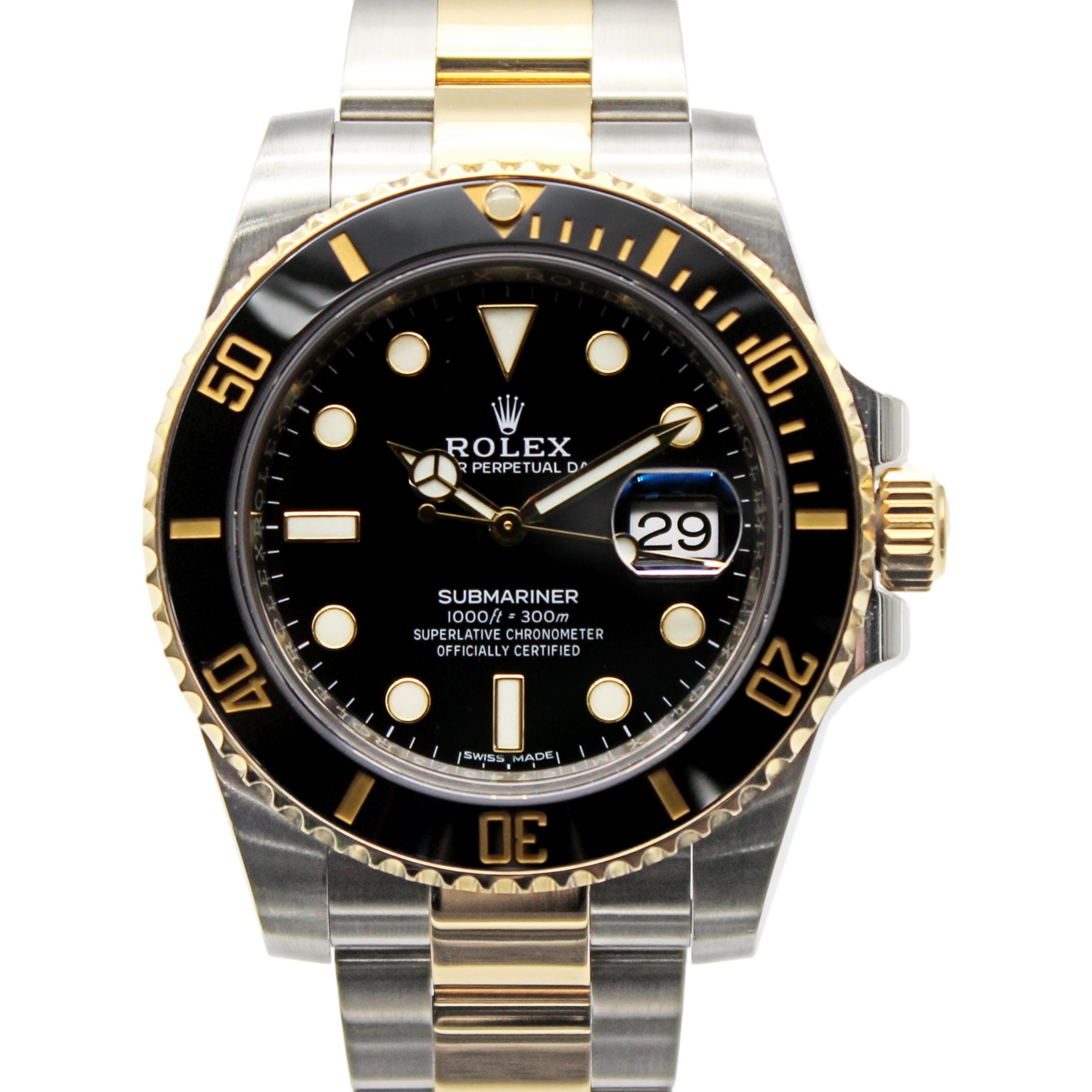 Rolex Submariner Date 40mm Two Tone Black Dial 116613LN Luxury