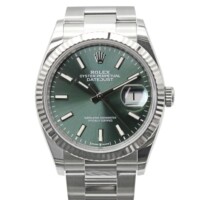 Rolex Datejust 36mm Mint Green Dial Stainless Steel Fluted Bezel Oyster Bracelet 126234