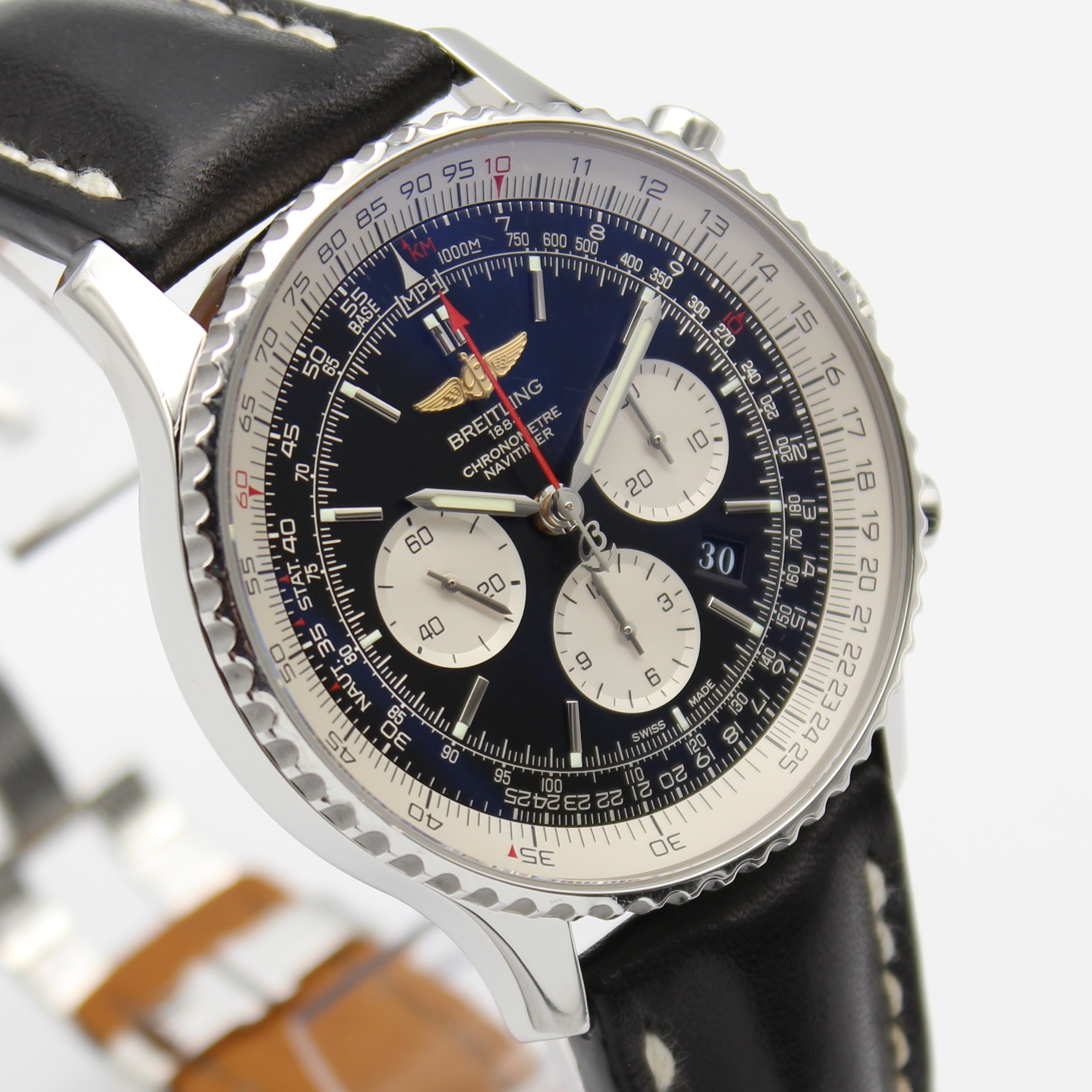 Breitling Navitimer Chronograph 46mm Black Dial Stainless Steel 