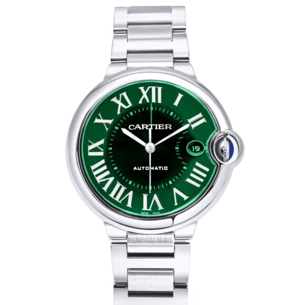Cartier Ballon Bleu 40mm Green Dial Stainless Steel WSBB0071