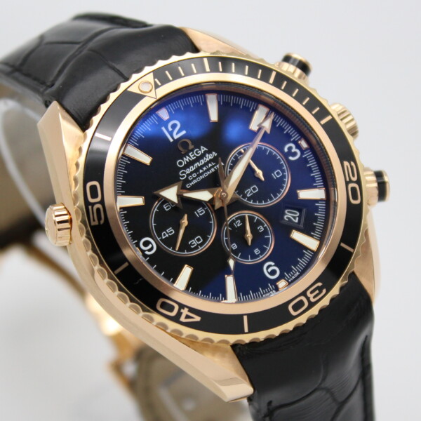 Omega Seamaster Planet Ocean Chronograph 600m Black Dial 18k Rose Gold 222.63.46.50.01.001 - Image 3
