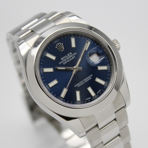 Rolex Datejust 41mm Blue Dial Stainless Steel Oyster Bracelet 116300 - Image 2