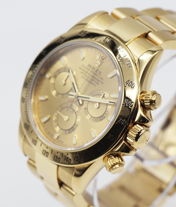 Rolex Daytona 18k Yellow Gold 40mm Case Champagne Dial 116528 - Image 2