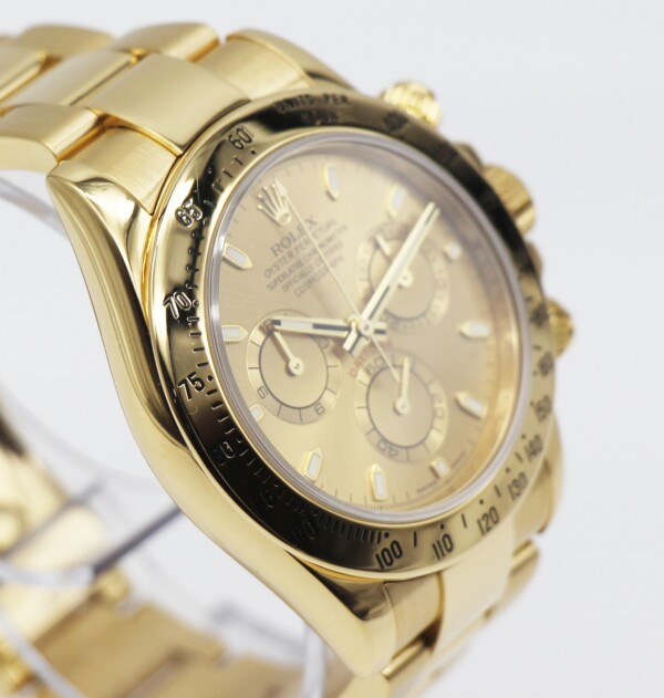 Rolex Daytona 18k Yellow Gold 40mm Case Champagne Dial 116528 - Image 3
