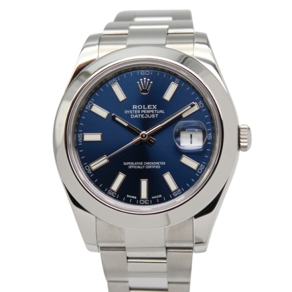 Rolex Datejust 41mm Blue Dial Stainless Steel Oyster Bracelet 116300