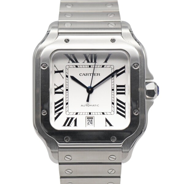 Cartier Santos Large White Dial Stainless Steel 39.8mm WSSA0018