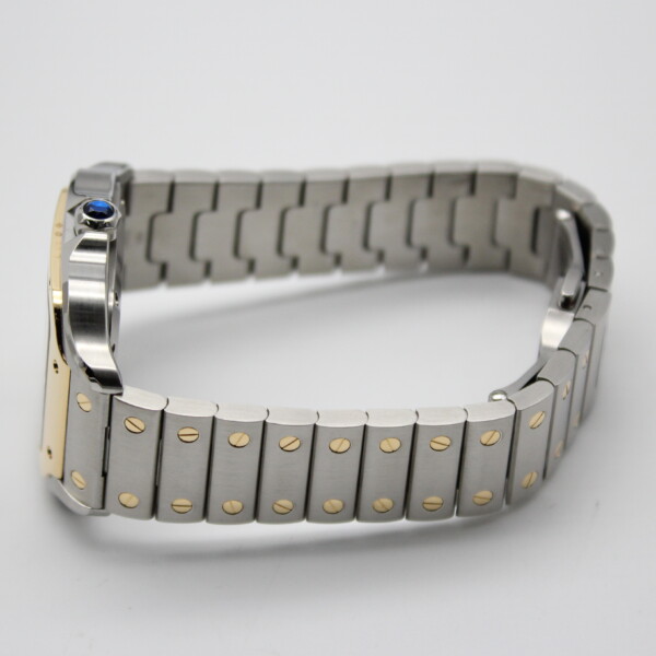Cartier Santos Medium 35mm White Dial 18k Yellow Gold/Stainless Steel W2SA0016 - Image 4