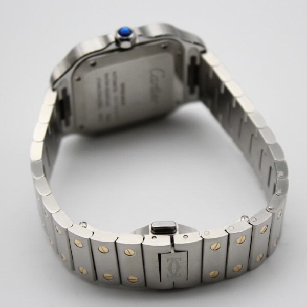 Cartier Santos Medium 35mm White Dial 18k Yellow Gold/Stainless Steel W2SA0016 - Image 6