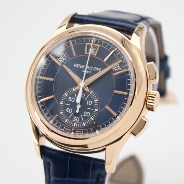 Patek Philippe Annual Calendar Flyback Chronograph Blue Dial 18k Rose Gold 5905R-010 - Image 2