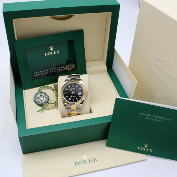 Rolex Datejust 41mm Black Dial 18k Yellow Gold/Stainless Steel 126333 - Image 7