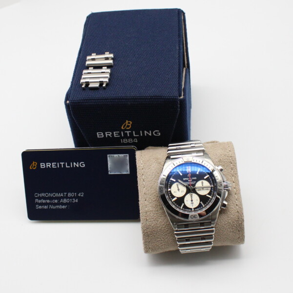 Breitling Chronomat B01 42mm Black Dial Stainless Steel AB0134 - Image 7