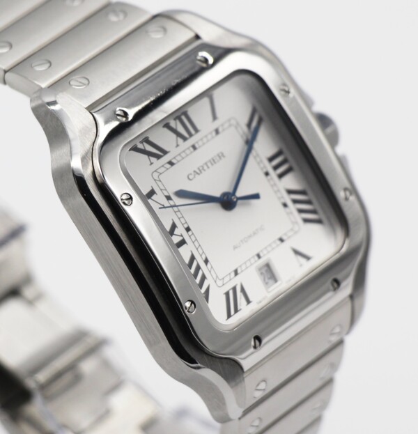 Cartier Santos Large White Dial Stainless Steel 39.8mm WSSA0018 - Image 3