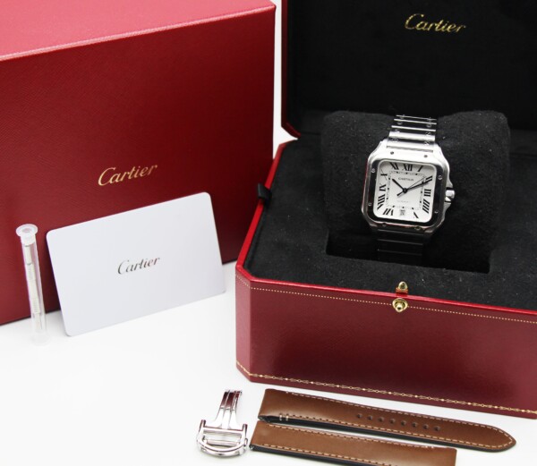 Cartier Santos Large White Dial Stainless Steel 39.8mm WSSA0018 - Image 8