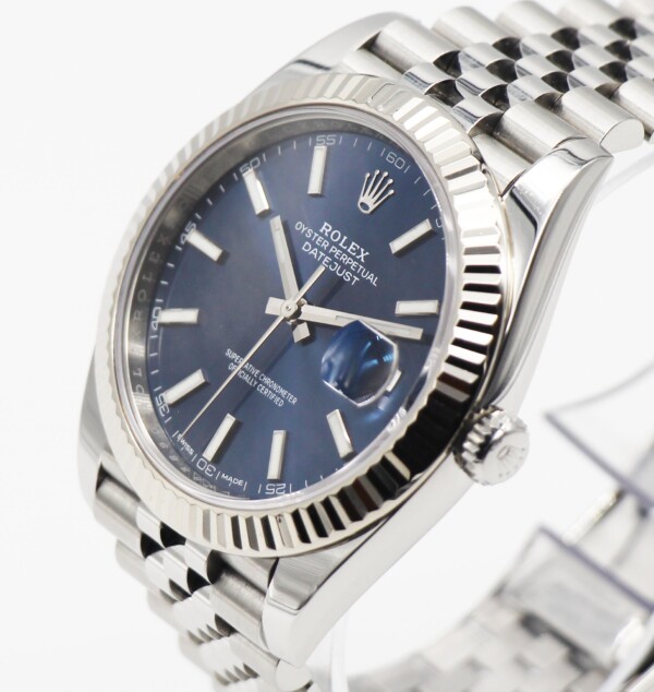 Rolex Datejust 41mm Blue Dial Stainless Steel Jubilee Fluted Bracelet 126334 - Image 2