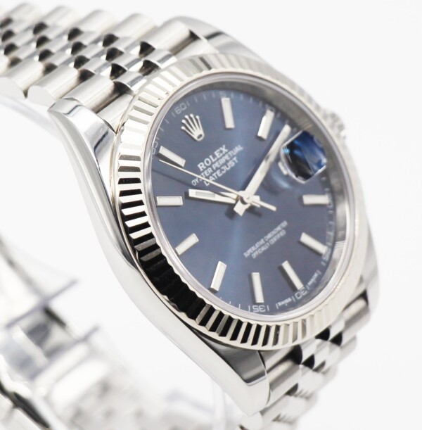 Rolex Datejust 41mm Blue Dial Stainless Steel Jubilee Fluted Bracelet 126334 - Image 3