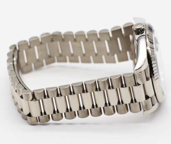 Rolex Day-Date 40 White Gold Slate Dial Fluted Bezel President Bracelet 228239 - Image 5