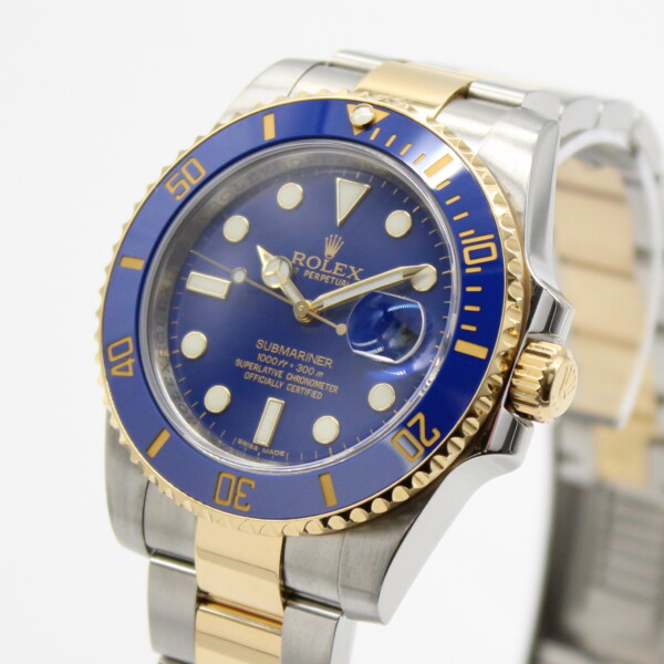 Rolex Submariner Date 40mm 'Flat Blue' 18k Yellow Gold/Stainless Steel 116613LB - Image 2
