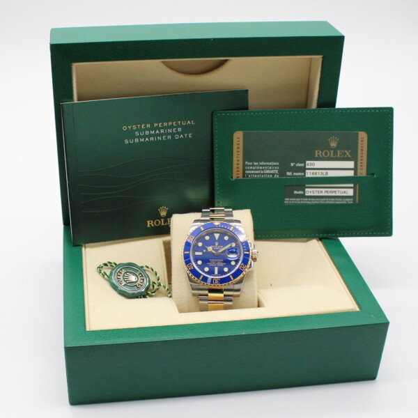 Rolex Submariner Date 40mm 'Flat Blue' 18k Yellow Gold/Stainless Steel 116613LB - Image 7